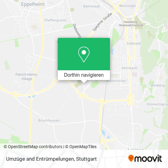 Umzüge and Entrümpelungen Karte