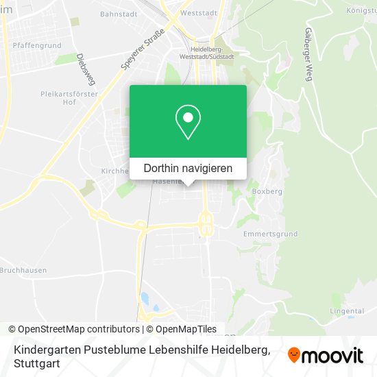 Kindergarten Pusteblume Lebenshilfe Heidelberg Karte