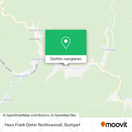 Hess Frank Dieter Rechtsanwalt Karte