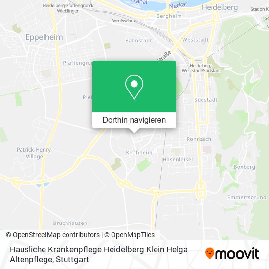 Häusliche Krankenpflege Heidelberg Klein Helga Altenpflege Karte