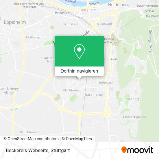 Beckereis Webseite Karte
