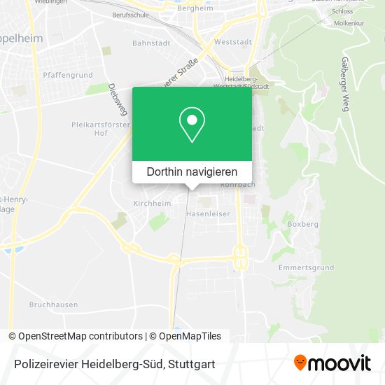 Polizeirevier Heidelberg-Süd Karte
