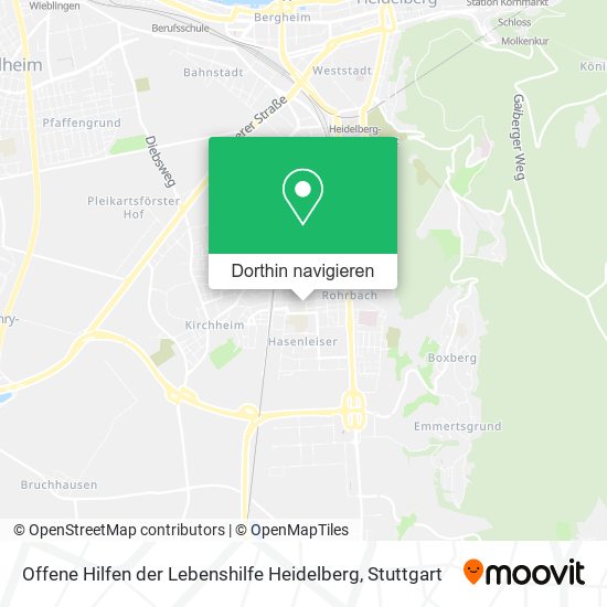 Offene Hilfen der Lebenshilfe Heidelberg Karte