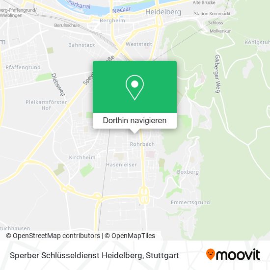 Sperber Schlüsseldienst Heidelberg Karte