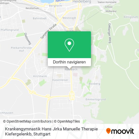 Krankengymnastik Hans Jirka Manuelle Therapie Kiefergelenkb Karte