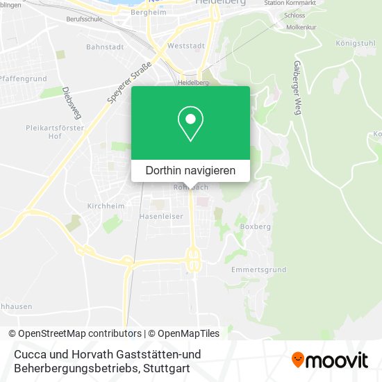 Cucca und Horvath Gaststätten-und Beherbergungsbetriebs Karte