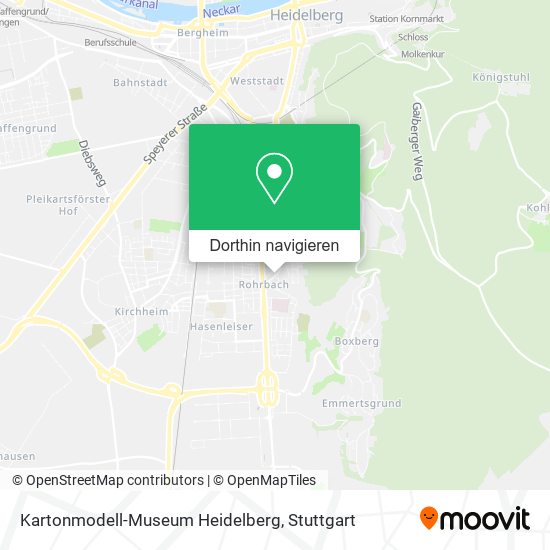 Kartonmodell-Museum Heidelberg Karte