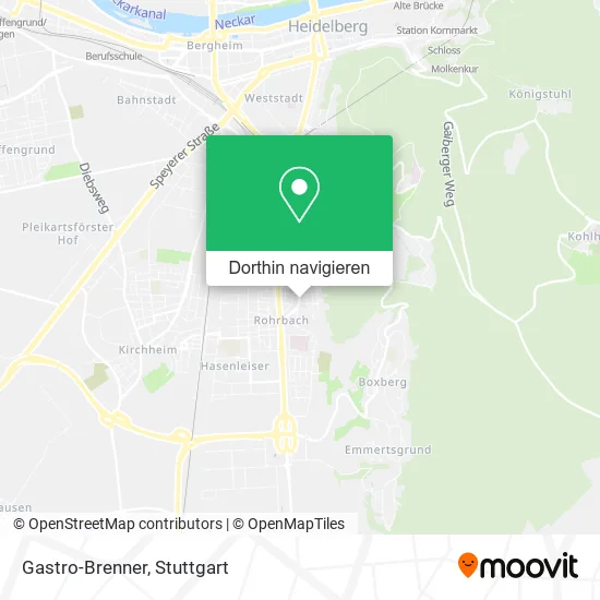 Gastro-Brenner Karte