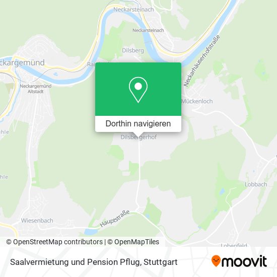 Saalvermietung und Pension Pflug Karte