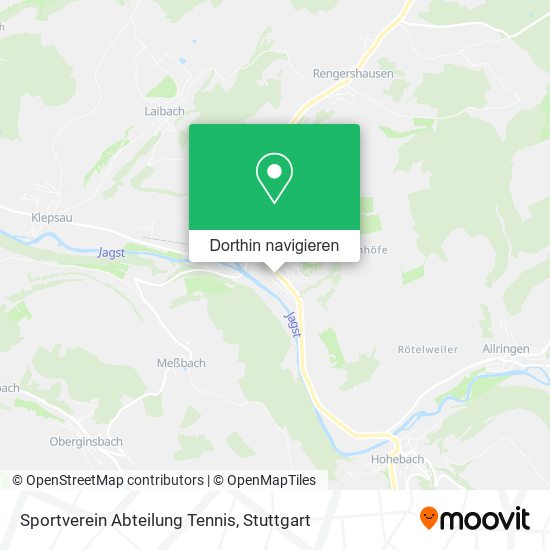 Sportverein Abteilung Tennis Karte