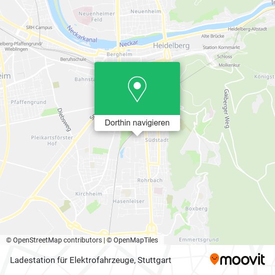 Ladestation für Elektrofahrzeuge Karte