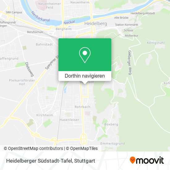 Heidelberger Südstadt-Tafel Karte
