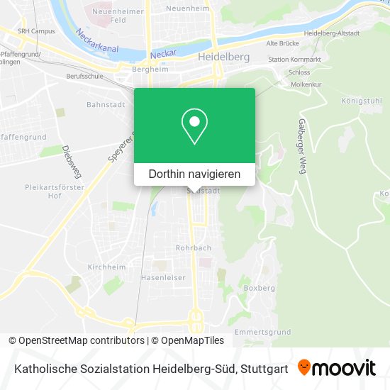 Katholische Sozialstation Heidelberg-Süd Karte
