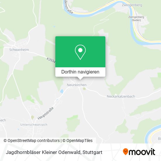 Jagdhornbläser Kleiner Odenwald Karte