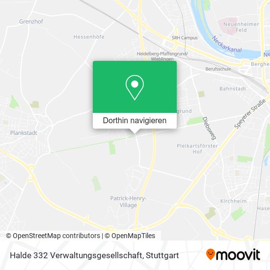 Halde 332 Verwaltungsgesellschaft Karte
