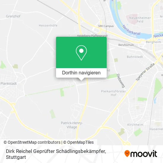 Dirk Reichel Geprüfter Schädlingsbekämpfer Karte