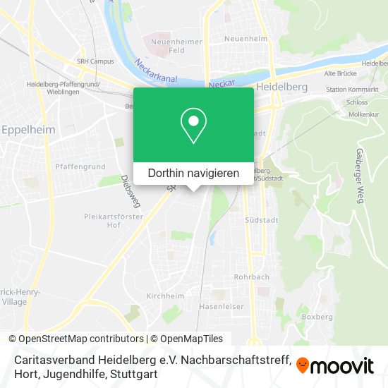 Caritasverband Heidelberg e.V. Nachbarschaftstreff, Hort, Jugendhilfe Karte