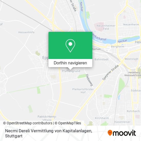 Necmi Dereli Vermittlung von Kapitalanlagen Karte