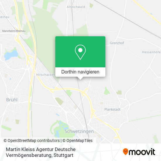 Martin Kleiss Agentur Deutsche Vermögensberatung Karte