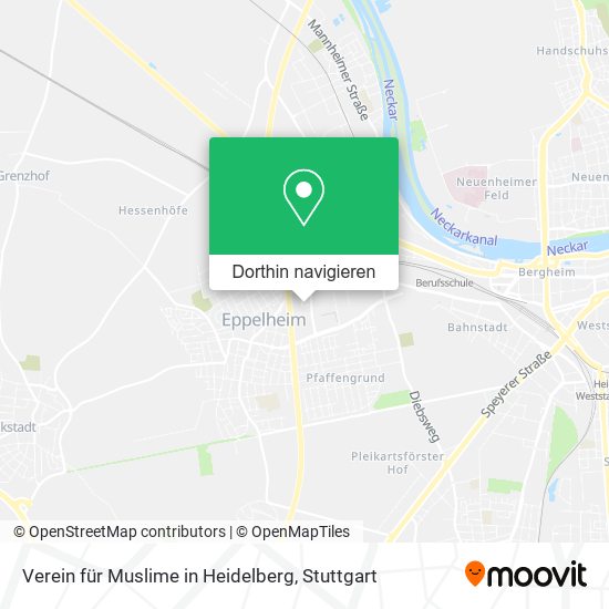 Verein für Muslime in Heidelberg Karte