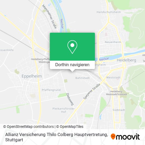 Allianz Versicherung Thilo Colberg Hauptvertretung Karte