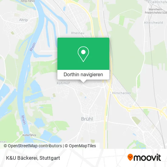 K&U Bäckerei Karte