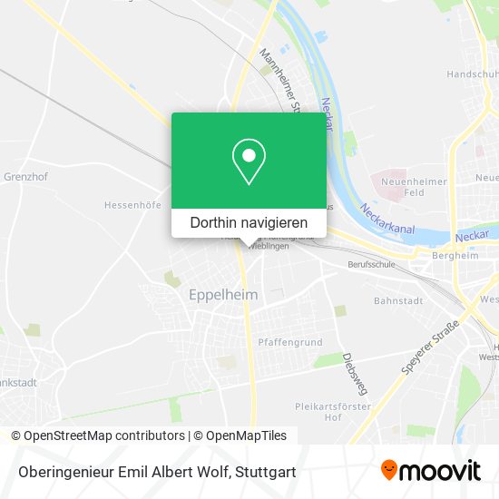 Oberingenieur Emil Albert Wolf Karte
