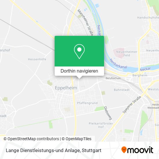 Lange Dienstleistungs-und Anlage Karte