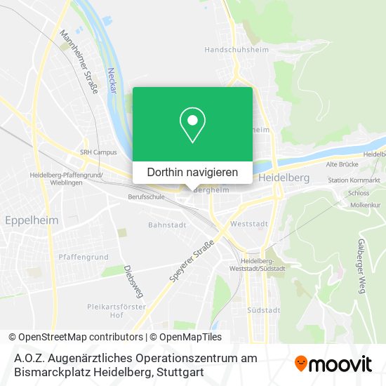 A.O.Z. Augenärztliches Operationszentrum am Bismarckplatz Heidelberg Karte