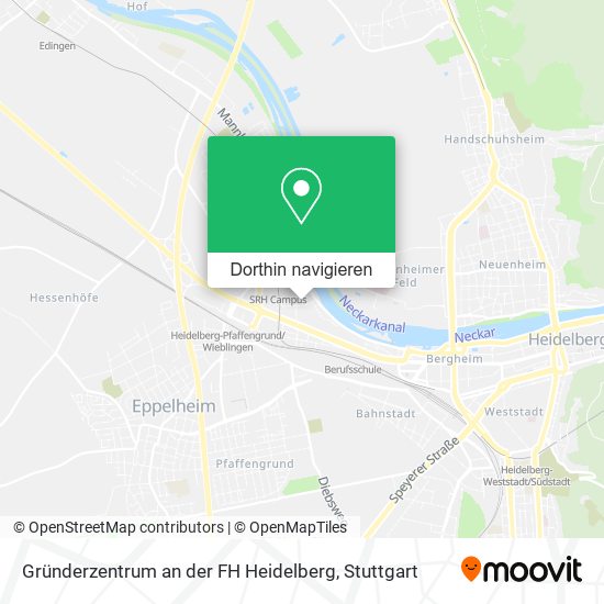 Gründerzentrum an der FH Heidelberg Karte