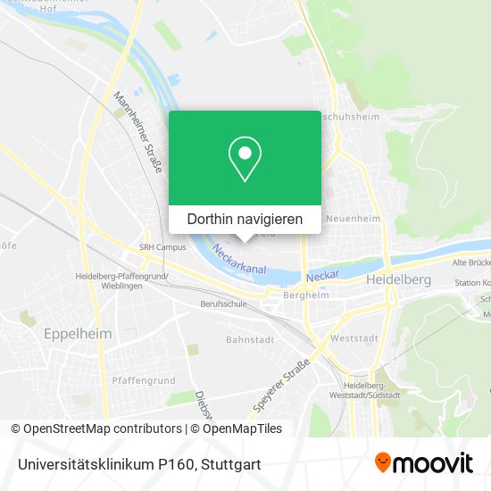 Universitätsklinikum P160 Karte