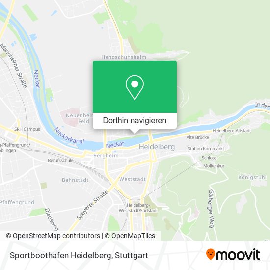 Sportboothafen Heidelberg Karte