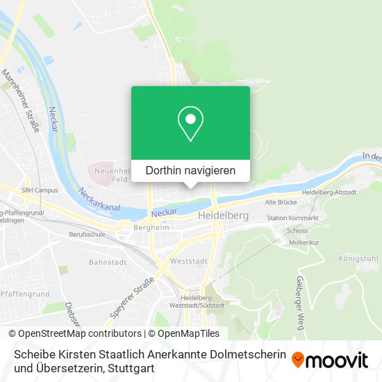 Scheibe Kirsten Staatlich Anerkannte Dolmetscherin und Übersetzerin Karte