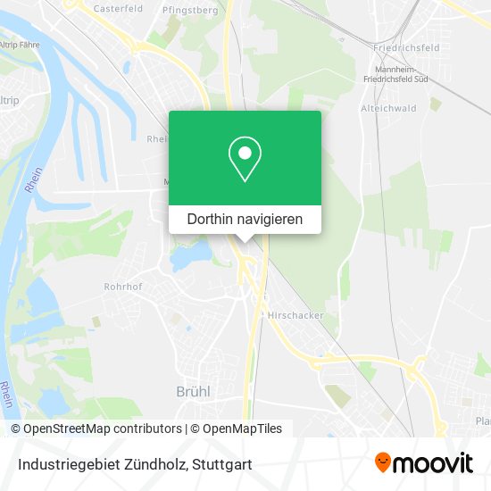 Industriegebiet Zündholz Karte