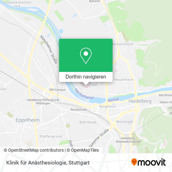 Klinik für Anästhesiologie Karte