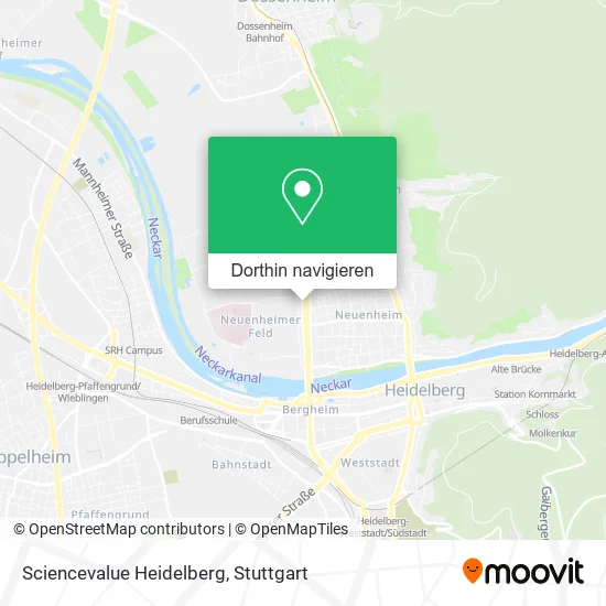 Sciencevalue Heidelberg Karte