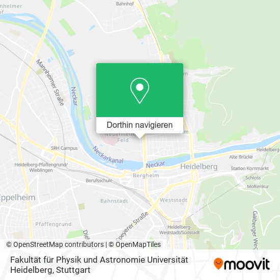 Fakultät für Physik und Astronomie Universität Heidelberg Karte
