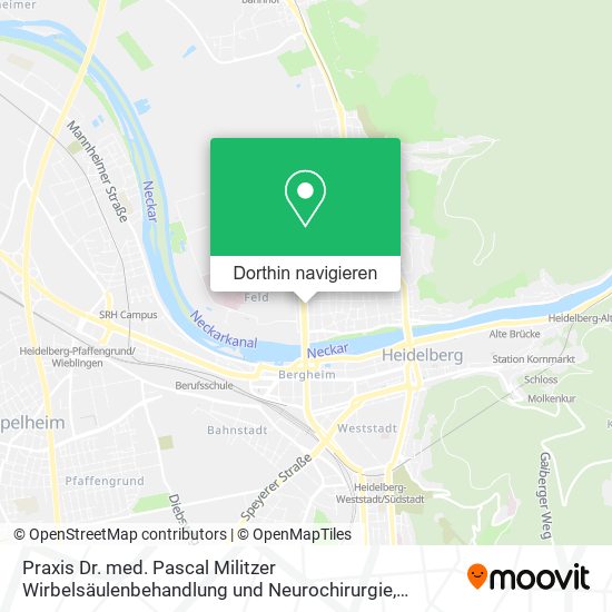 Praxis Dr. med. Pascal Militzer Wirbelsäulenbehandlung und Neurochirurgie Karte