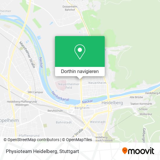 Physioteam Heidelberg Karte
