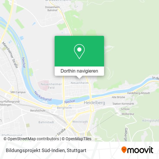 Bildungsprojekt Süd-Indien Karte