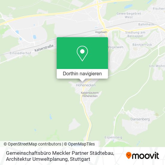 Gemeinschaftsbüro Meckler Partner Städtebau, Architektur Umweltplanung Karte
