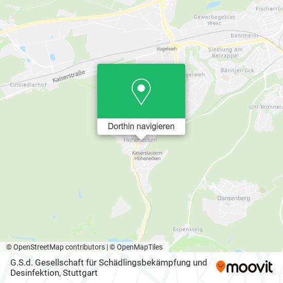 G.S.d. Gesellschaft für Schädlingsbekämpfung und Desinfektion Karte