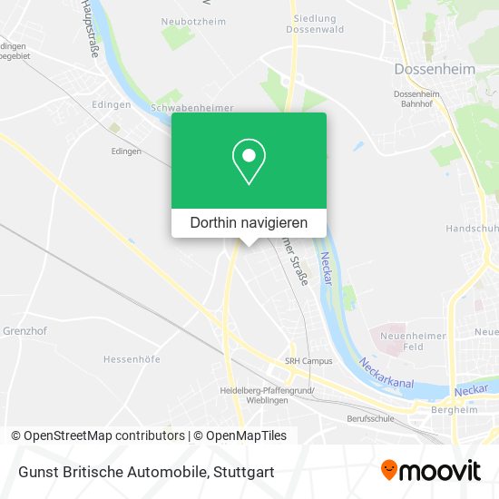 Gunst Britische Automobile Karte
