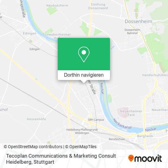 Tecoplan Communications & Marketing Consult Heidelberg Karte