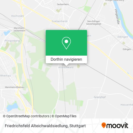 Friedrichsfeld Alteichwaldsiedlung Karte