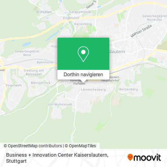 Business + Innovation Center Kaiserslautern Karte