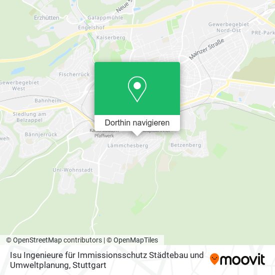 Isu Ingenieure für Immissionsschutz Städtebau und Umweltplanung Karte