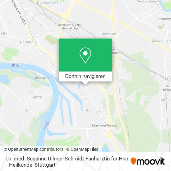 Dr. med. Susanne Ullmer-Schmidt Fachärztin für Hno - Heilkunde Karte
