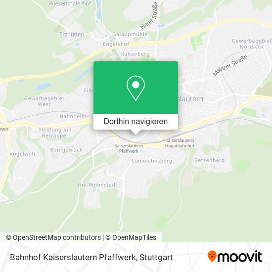 Bahnhof Kaiserslautern Pfaffwerk Karte