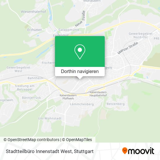 Stadtteilbüro Innenstadt West Karte